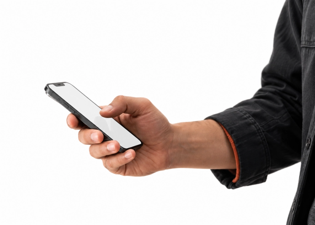 Person searching on TikTok on a smartphone, illustrating TikTok SEO and social search
