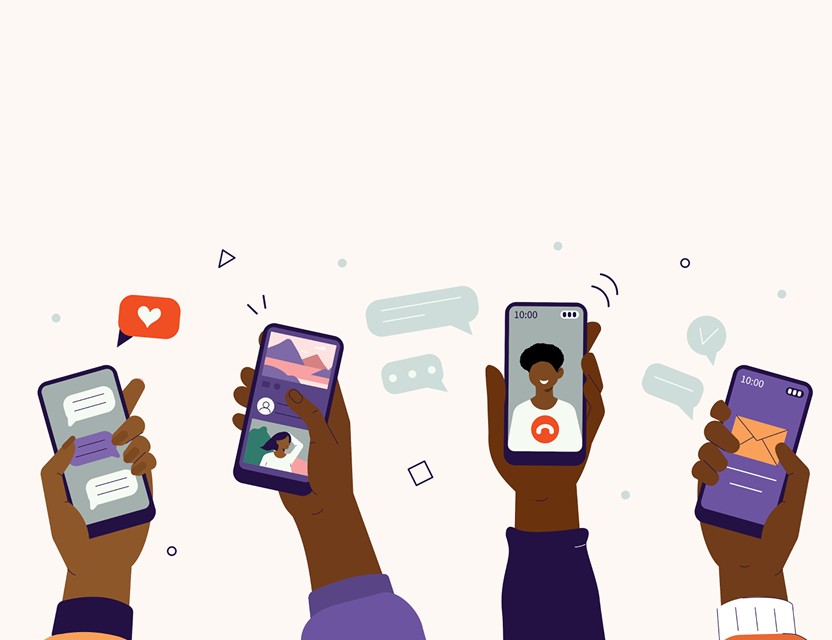 Social media marketing icon for digital branding services